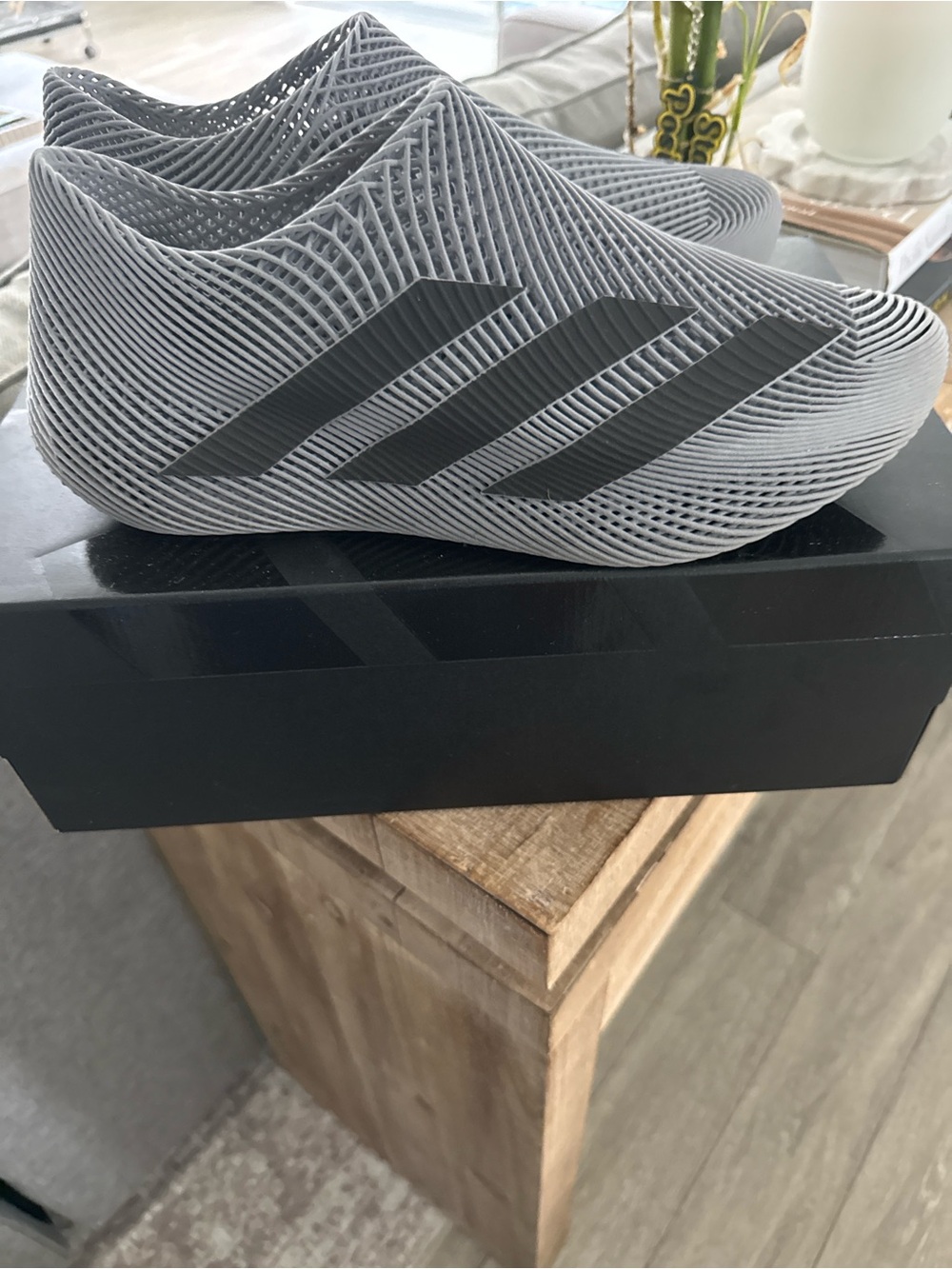adidas Grey Slip-On 3-Stripes Sculpted Sneakers